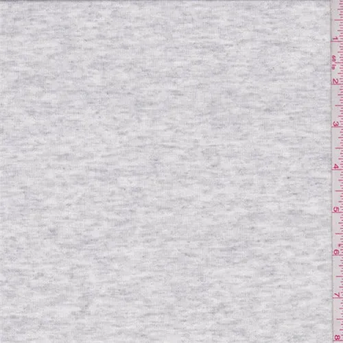 4 YD PC-White/Sterling Heather Sweater Knit Fabric