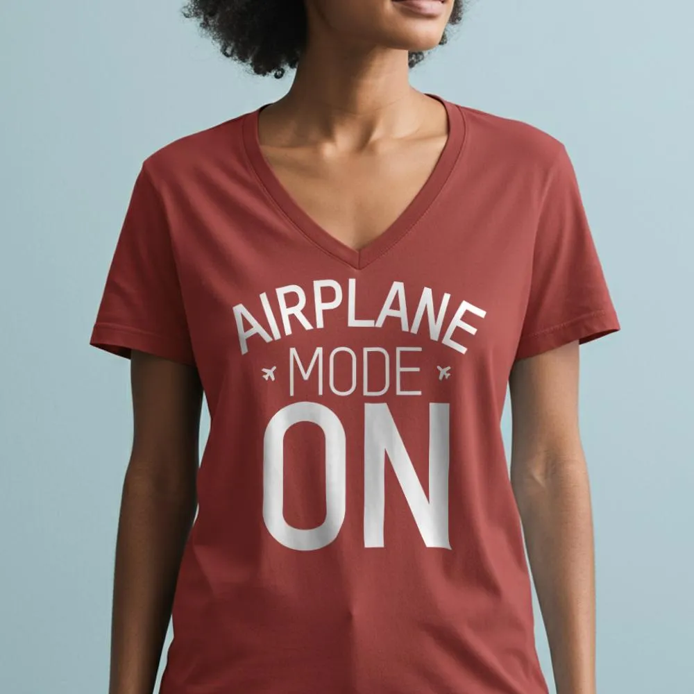 Airplane Mode - Women's V-Neck T-Shirt