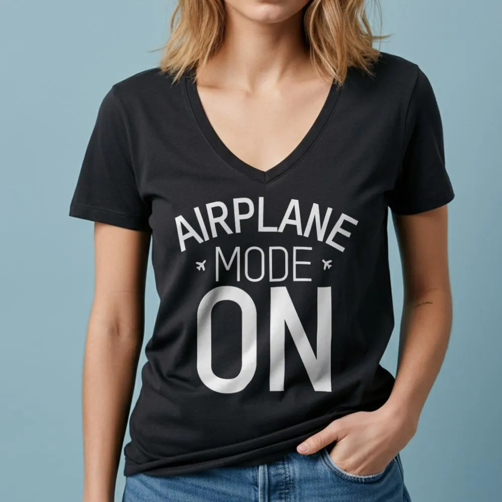 Airplane Mode - Women's V-Neck T-Shirt