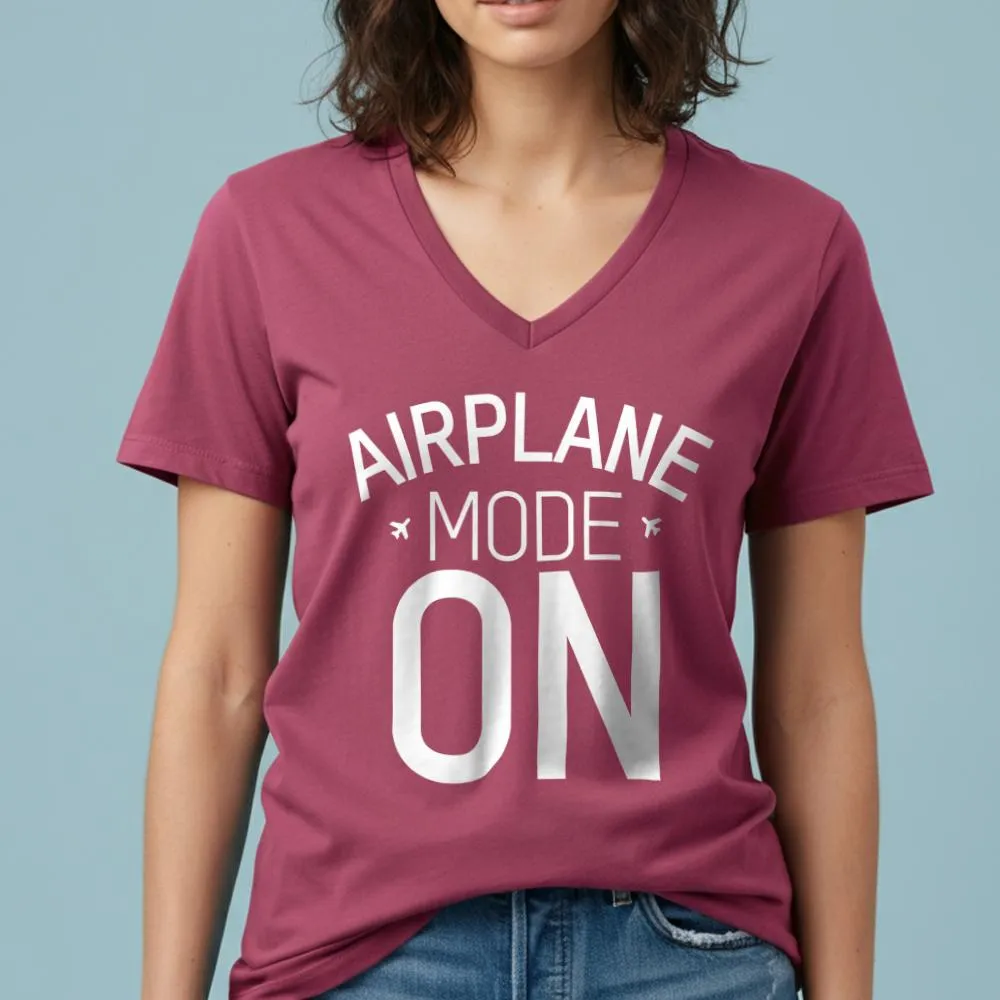 Airplane Mode - Women's V-Neck T-Shirt