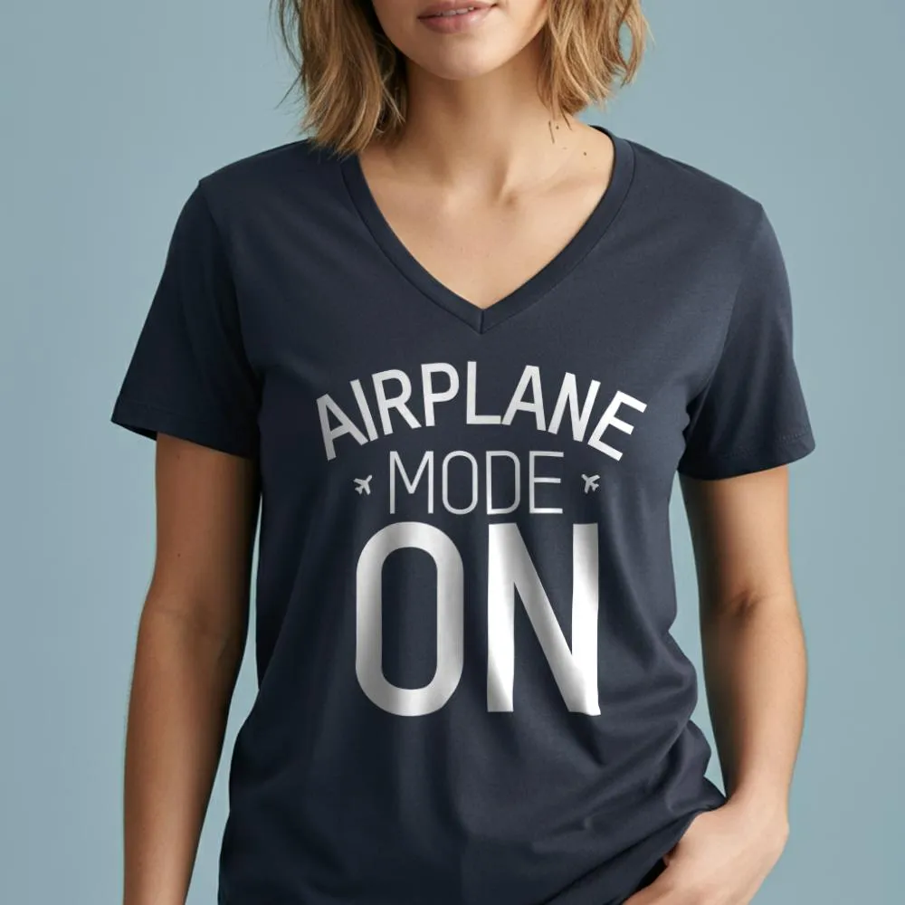 Airplane Mode - Women's V-Neck T-Shirt