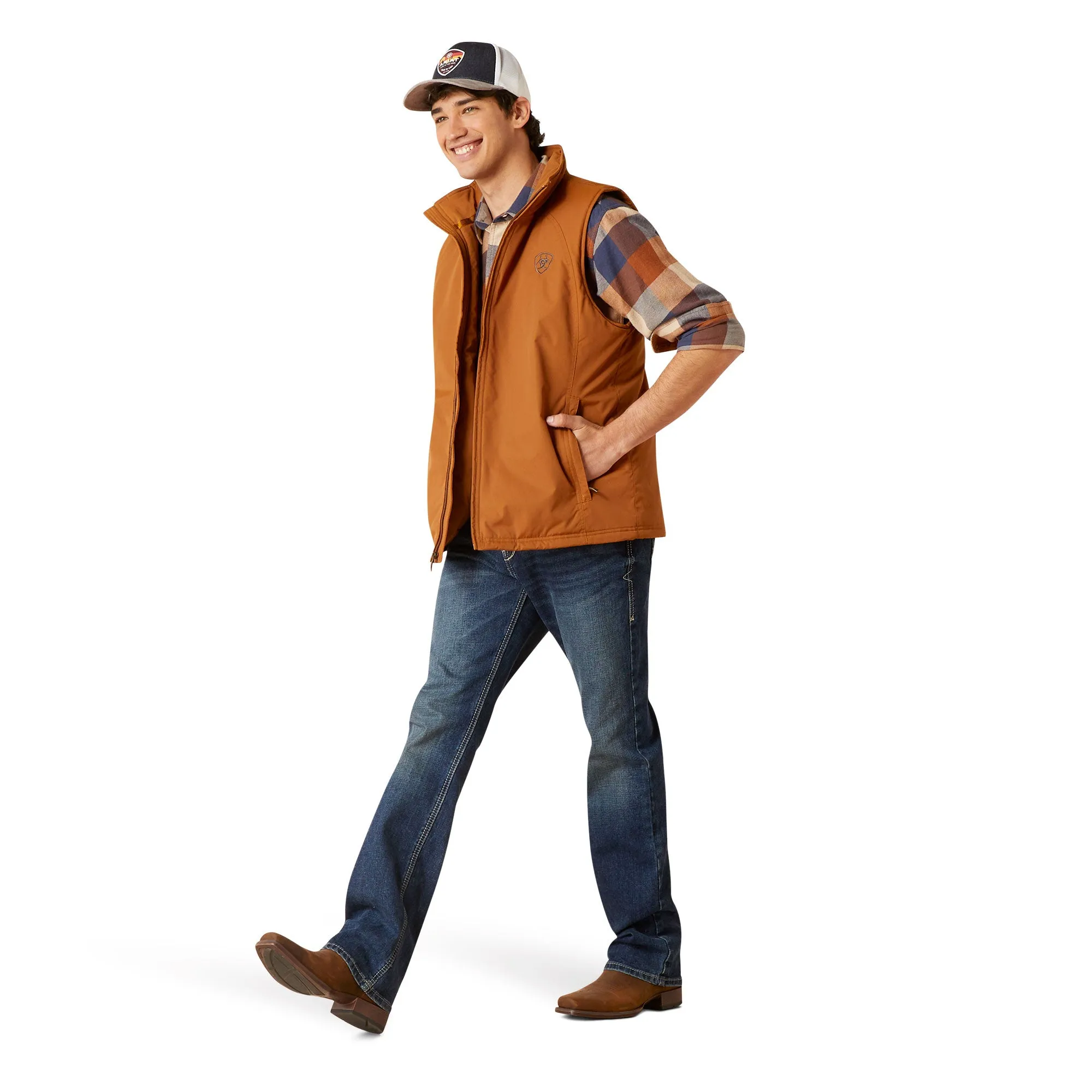 Ariat Men's Team Concealed Carry Chestnut Brown Insulated Vest 10046718