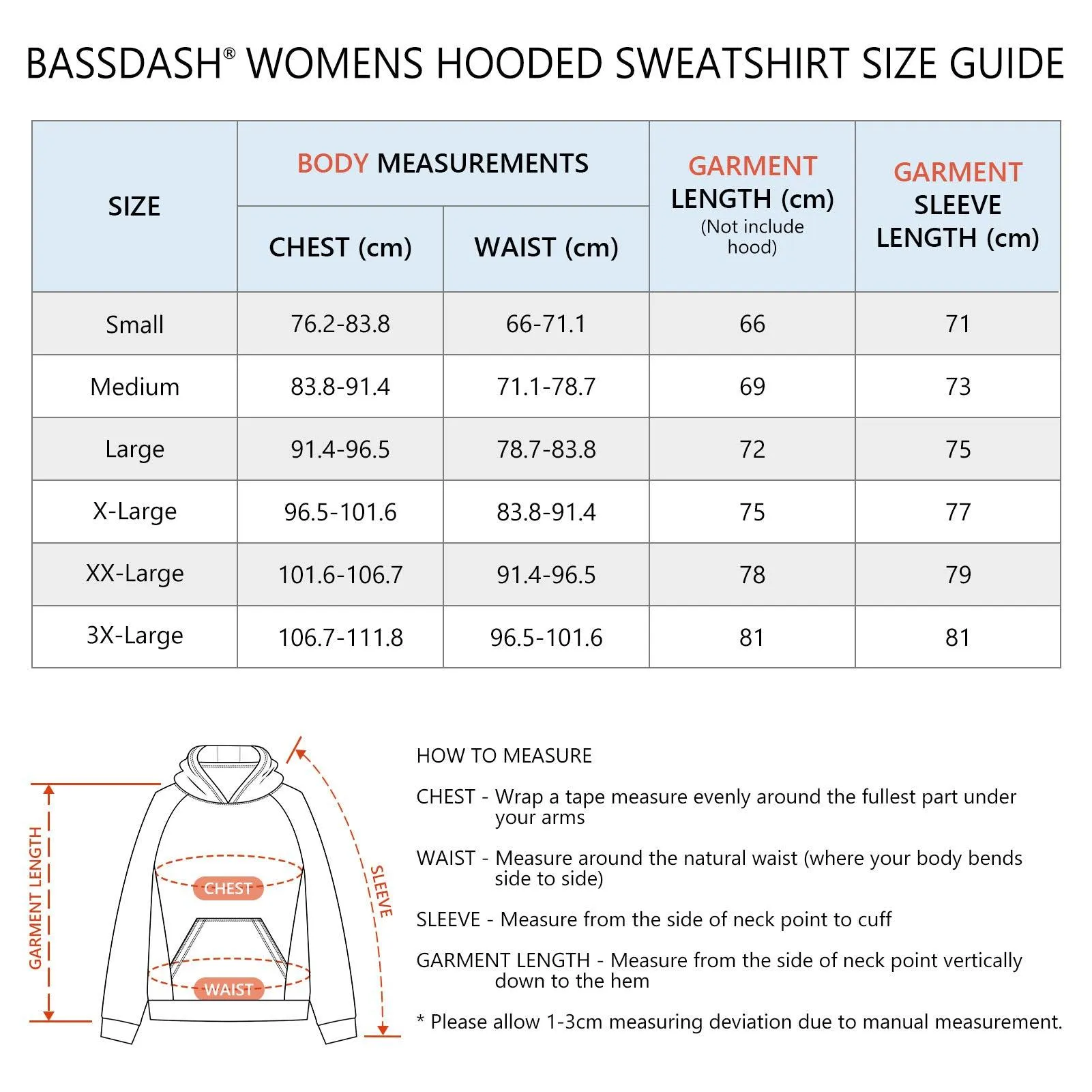 BASSDASH Women’s Fleece Hoodie with Neck Gaiter