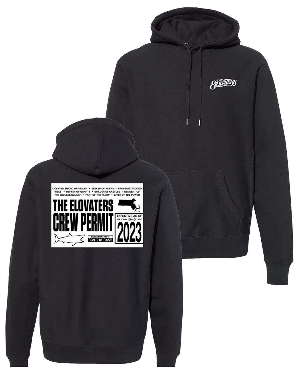 Beach Permit Premium Heavyweight Hoodie - Black