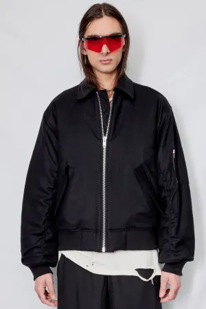 Black Wool Tanker Jacket