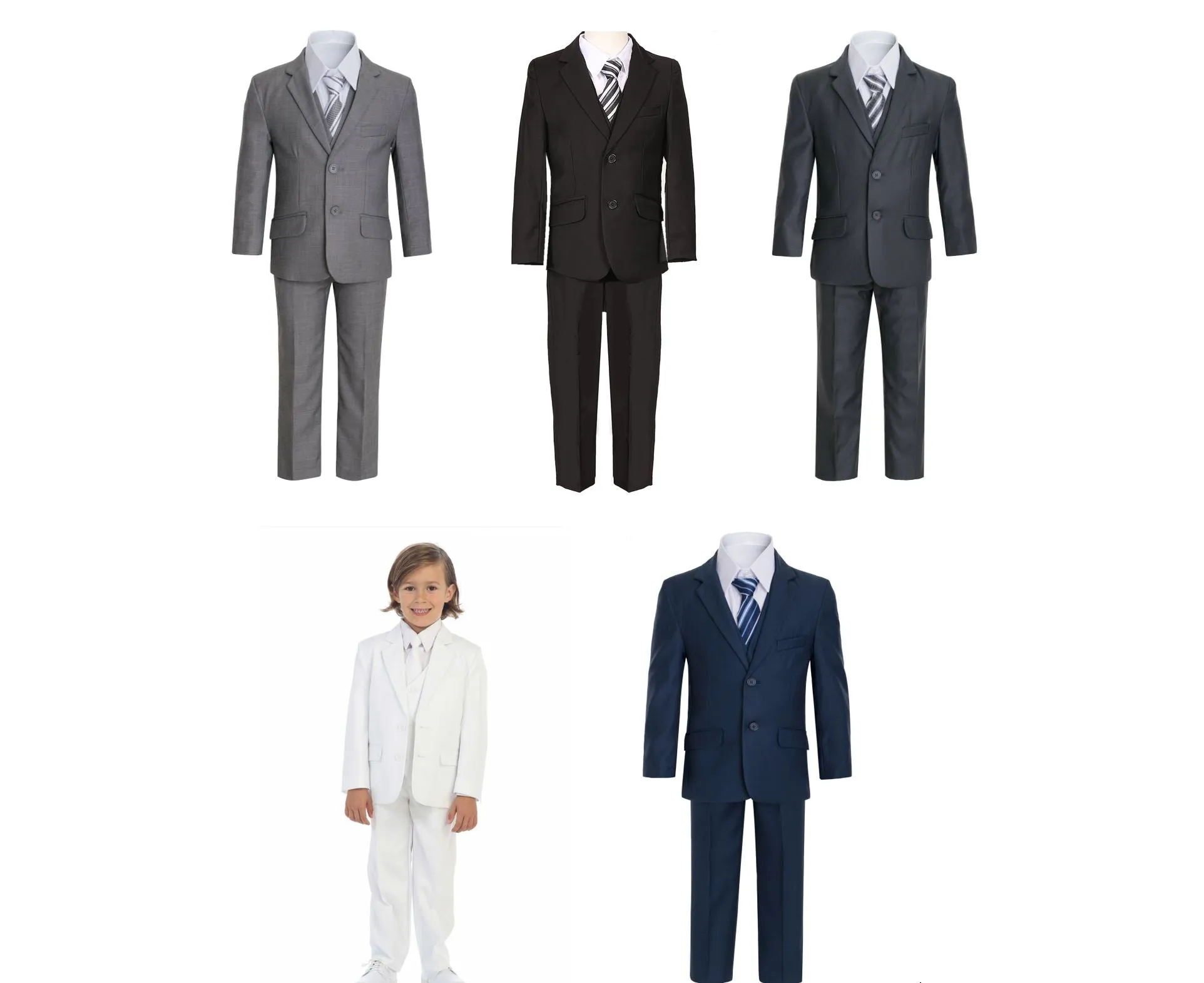 Boys Executive Suits - Toddler, Kids Outfits for Weddings, Communions, Formal Events.