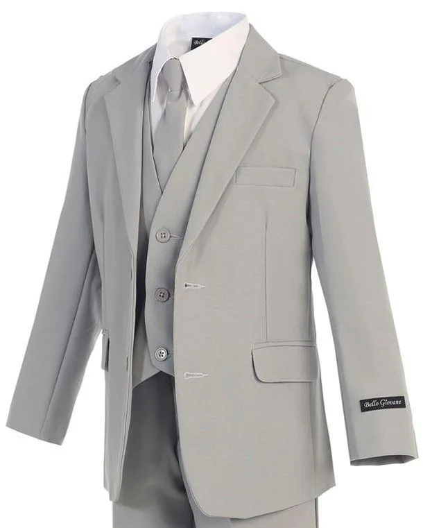 Boys Light Gray Suit (Classic Slim)