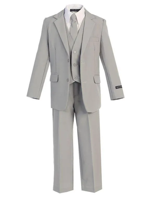 Boys Light Gray Suit (Classic Slim)