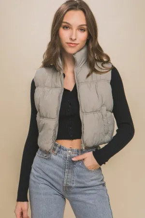 Cropped Puffer Vest