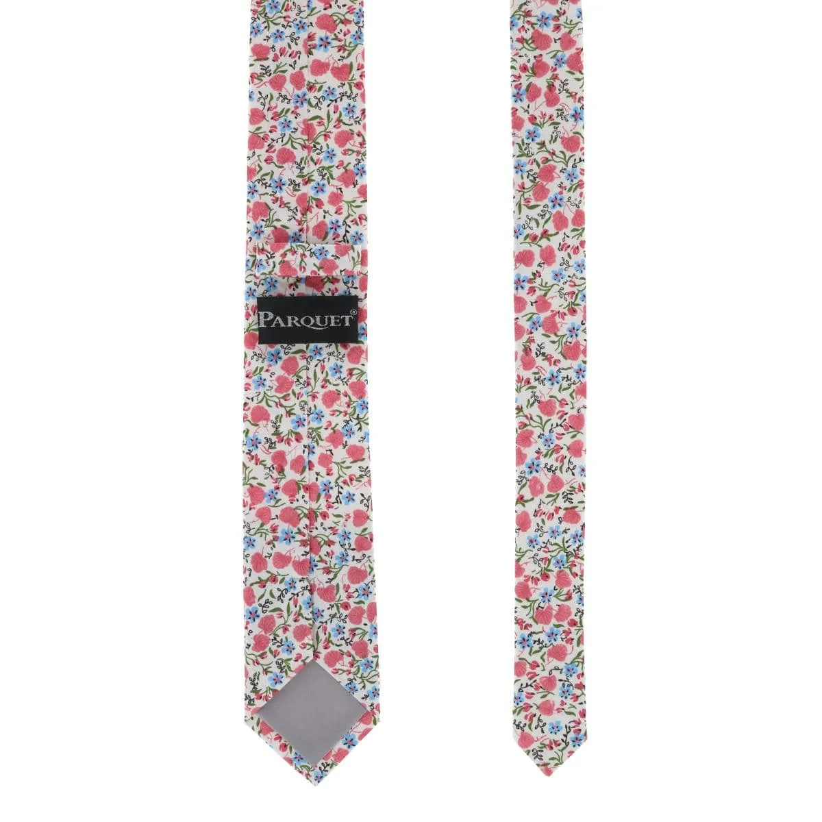 CTM® Men's Cotton Floral Slim Tie