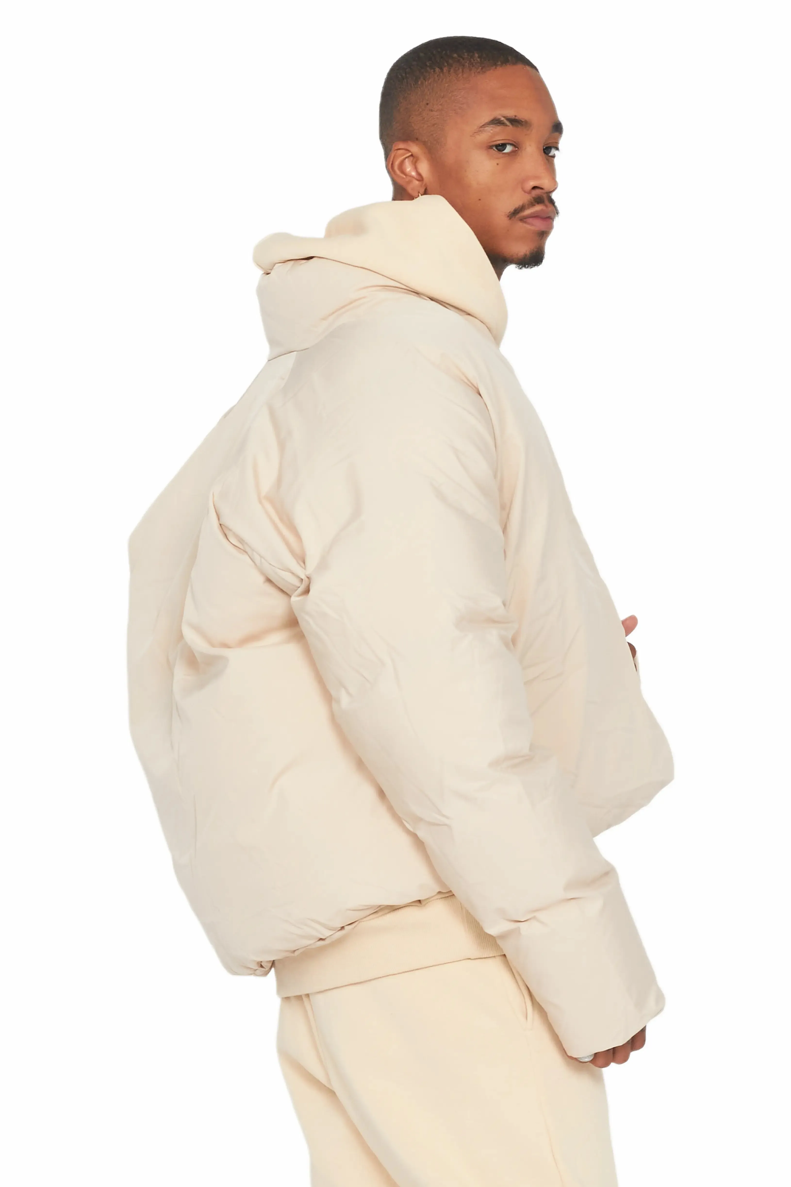 Damien Beige Puffer Jacket