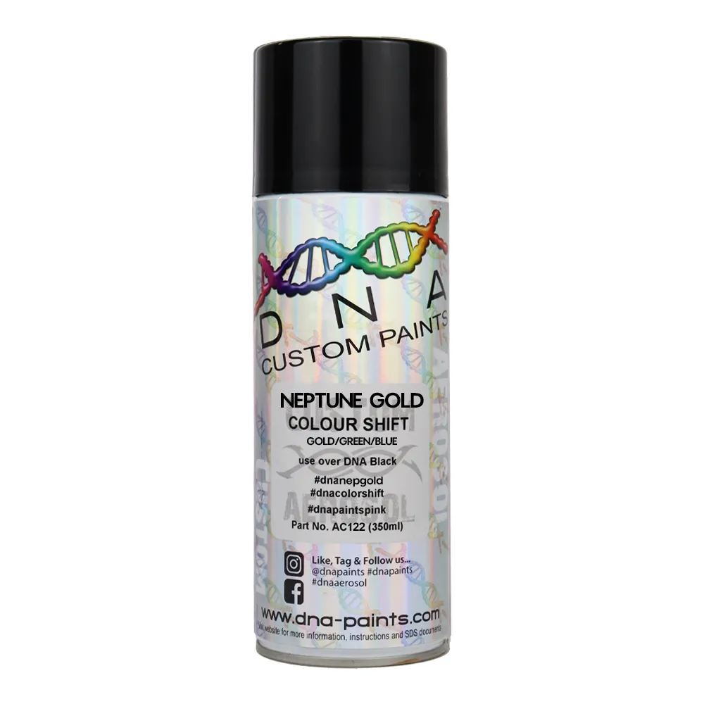 DNA PAINTS Colour Shift Pearl (Gold/Green/Blue) Spray Paint 350ml Aerosol Neptune Gold