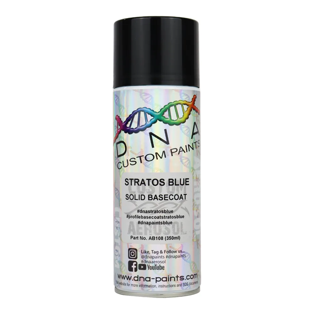 DNA PAINTS Solid Basecoat Spray Paint 350ml Aerosol Stratos Blue