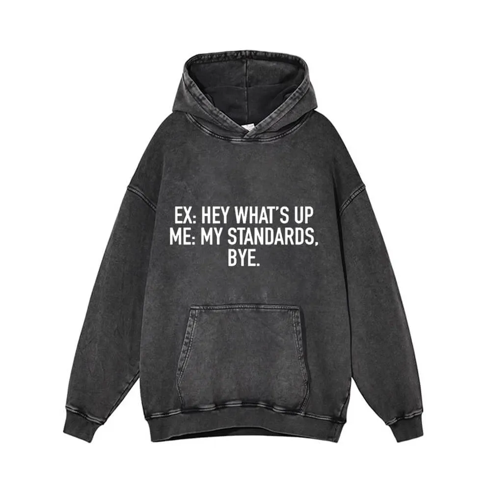 EX Hey What’s Up Vintage Washed Hoodie