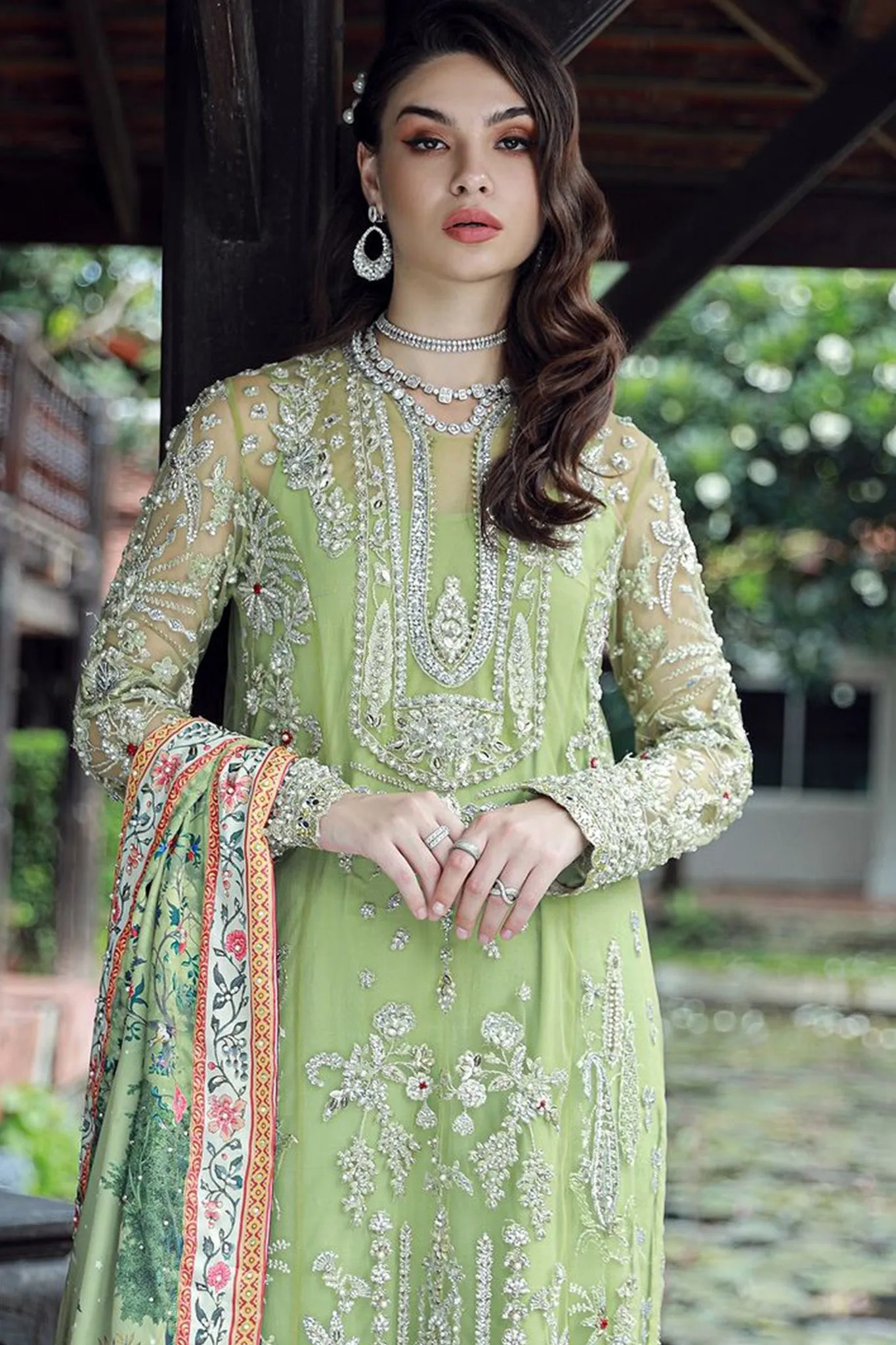 Ezra Unstitched 3 Piece Luxury Formals Wedding Collection'2024-04-Gardenia