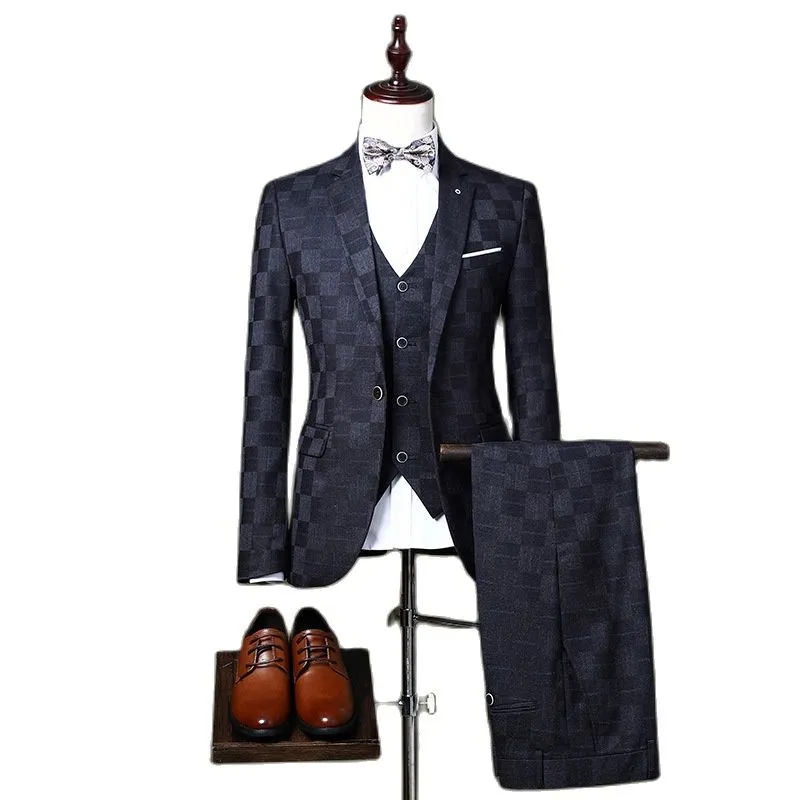 Formal Classic Men Suits (Tuxedo Vest Pants)