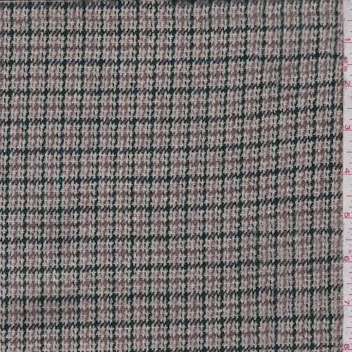 Green/Taupe/Mist Plaid Woven Jacketing Fabric