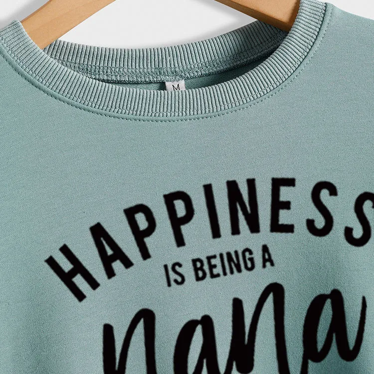 HAPPINESS IS BING Women's Sweatshirt Autumn and Winter Round Neck Long Sleeve