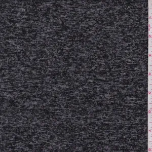 Heather Black/Charcoal Jersey Sweater Knit Fabric