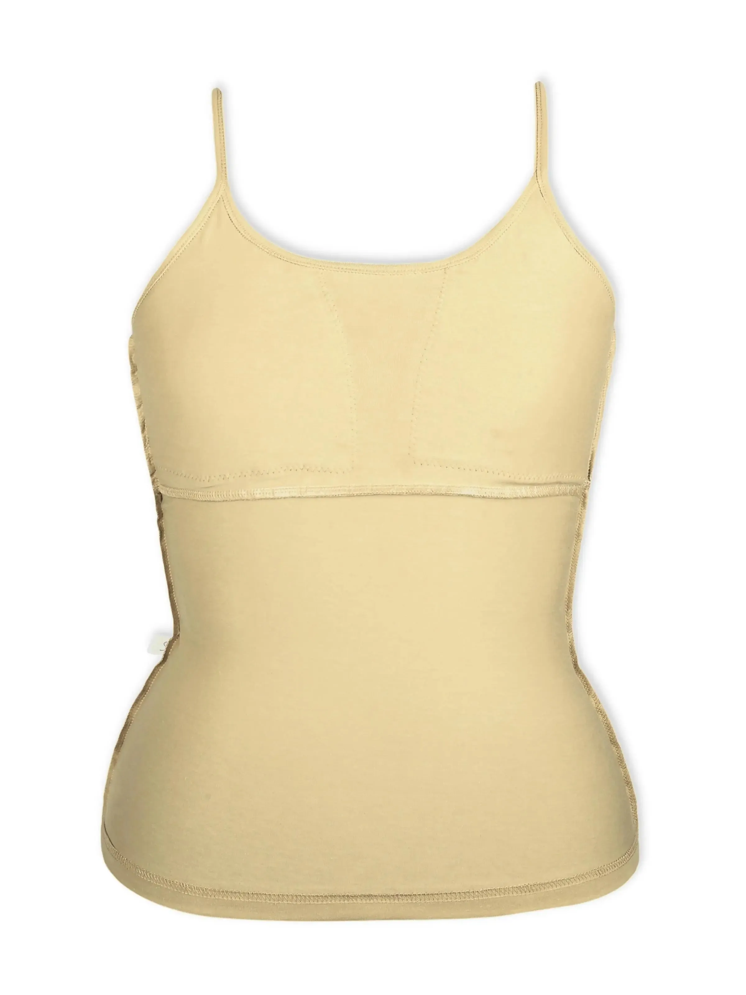 High Coverage Padded Cotton Camisole Bra in Skin Tone with Adjustable Straps Pack-of-1