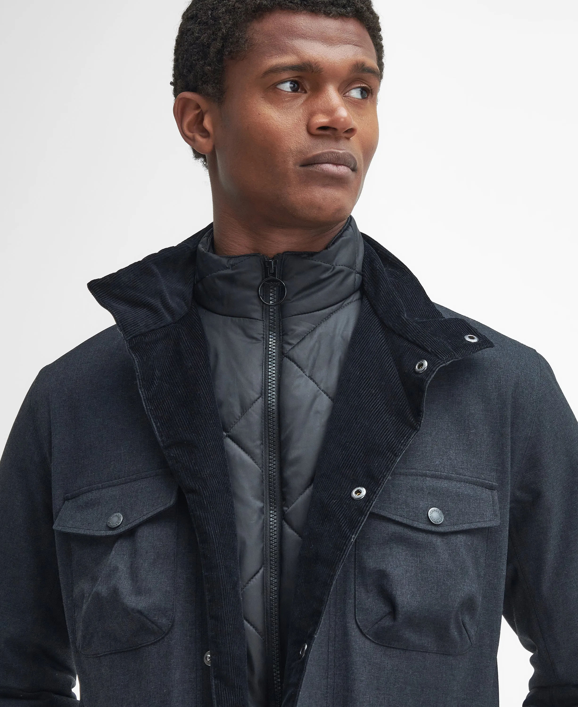 ID24653-Barbour Black Winter Ogston Jacket