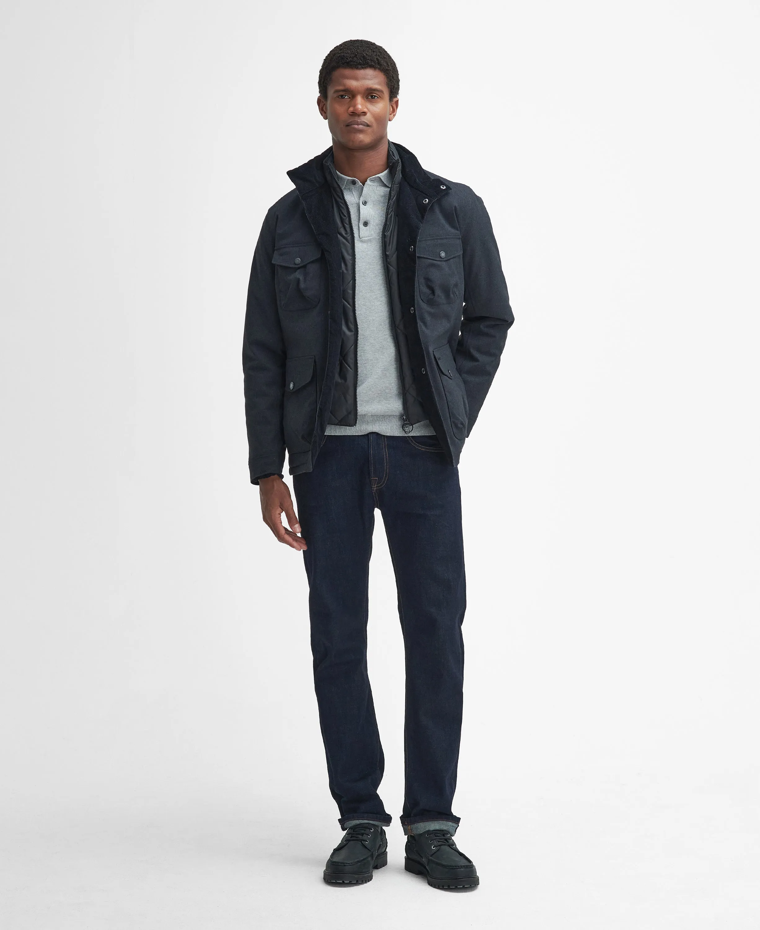 ID24653-Barbour Black Winter Ogston Jacket