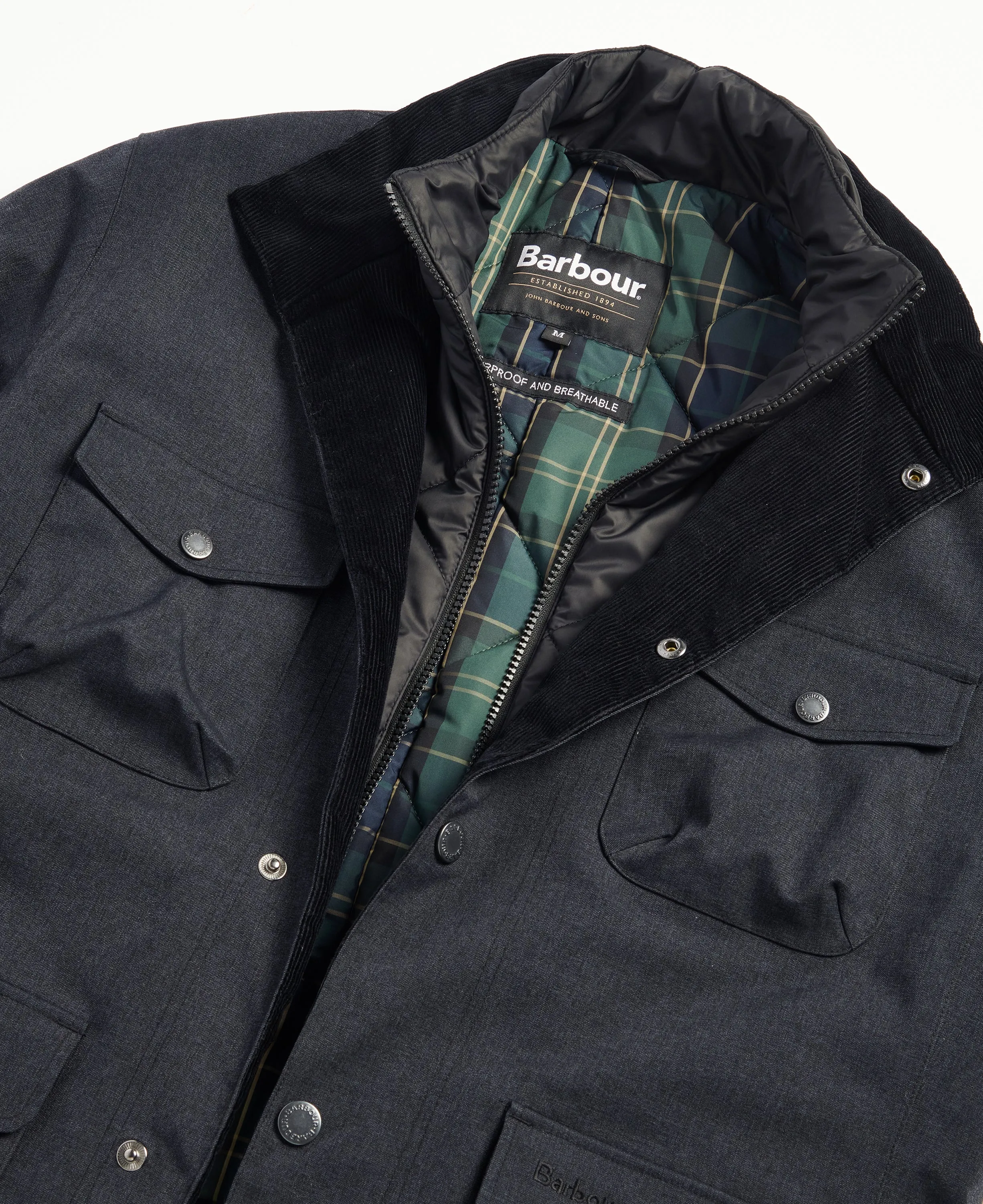 ID24653-Barbour Black Winter Ogston Jacket