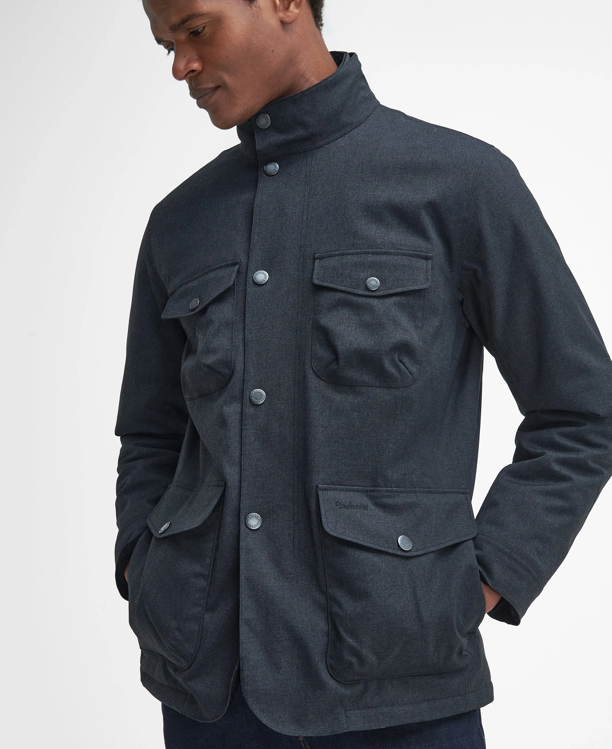 ID24653-Barbour Black Winter Ogston Jacket