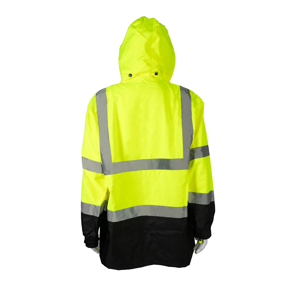 LBPJ3IN1-C3 ANSI Class 3 High-Vis Lime /Black Bottom Waterproof 3-in-1 Parka Jacket