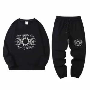 Live By The Sun Crew Collar Sweatshirt Pants Set