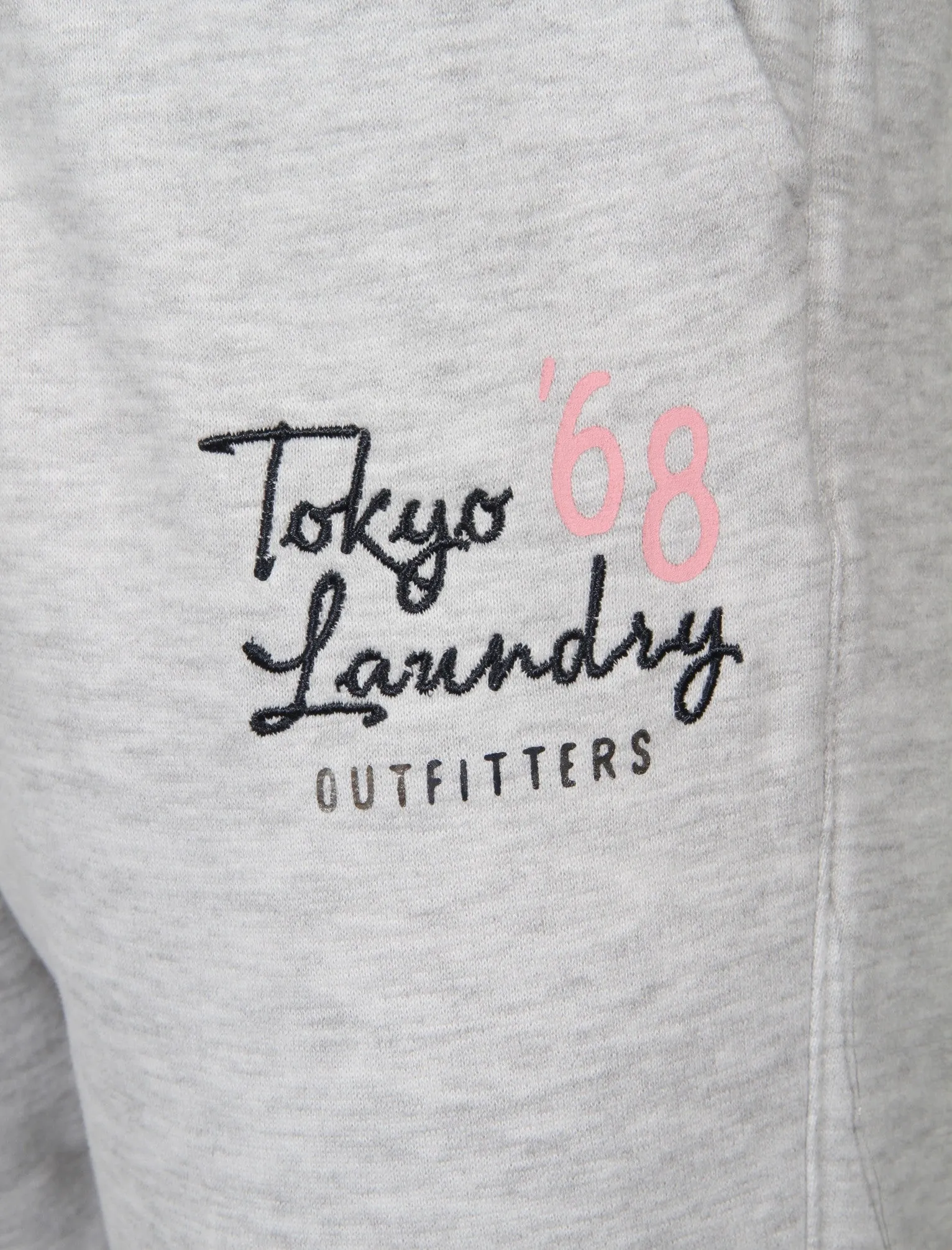 Melaina Cuffed Joggers In Ice Grey Marl - Tokyo Laundry