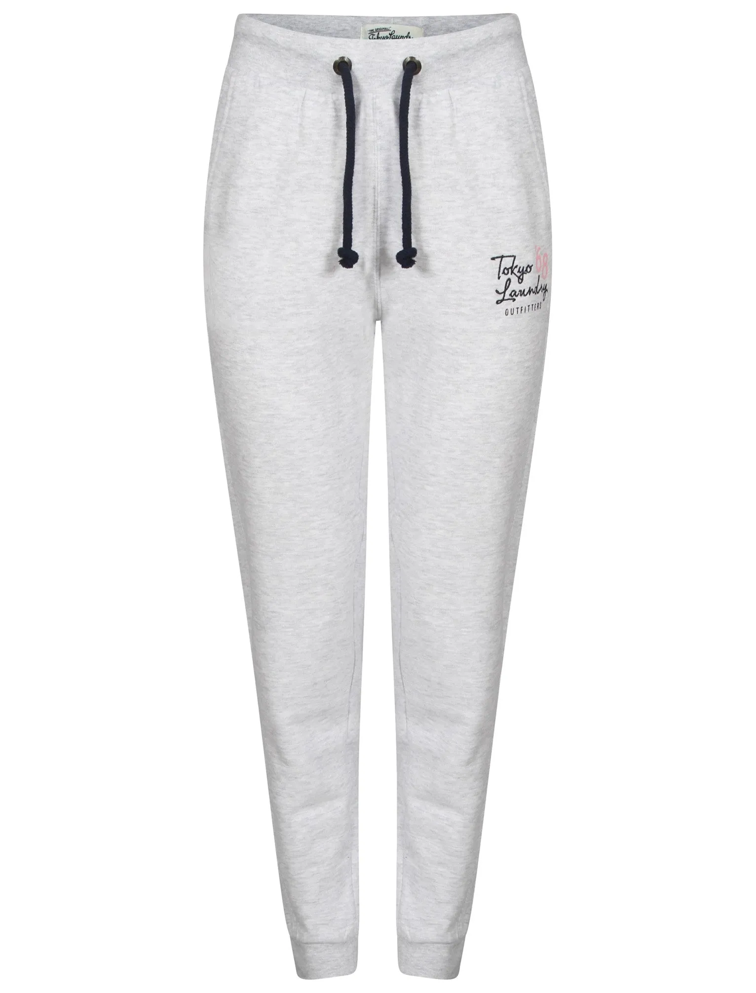 Melaina Cuffed Joggers In Ice Grey Marl - Tokyo Laundry