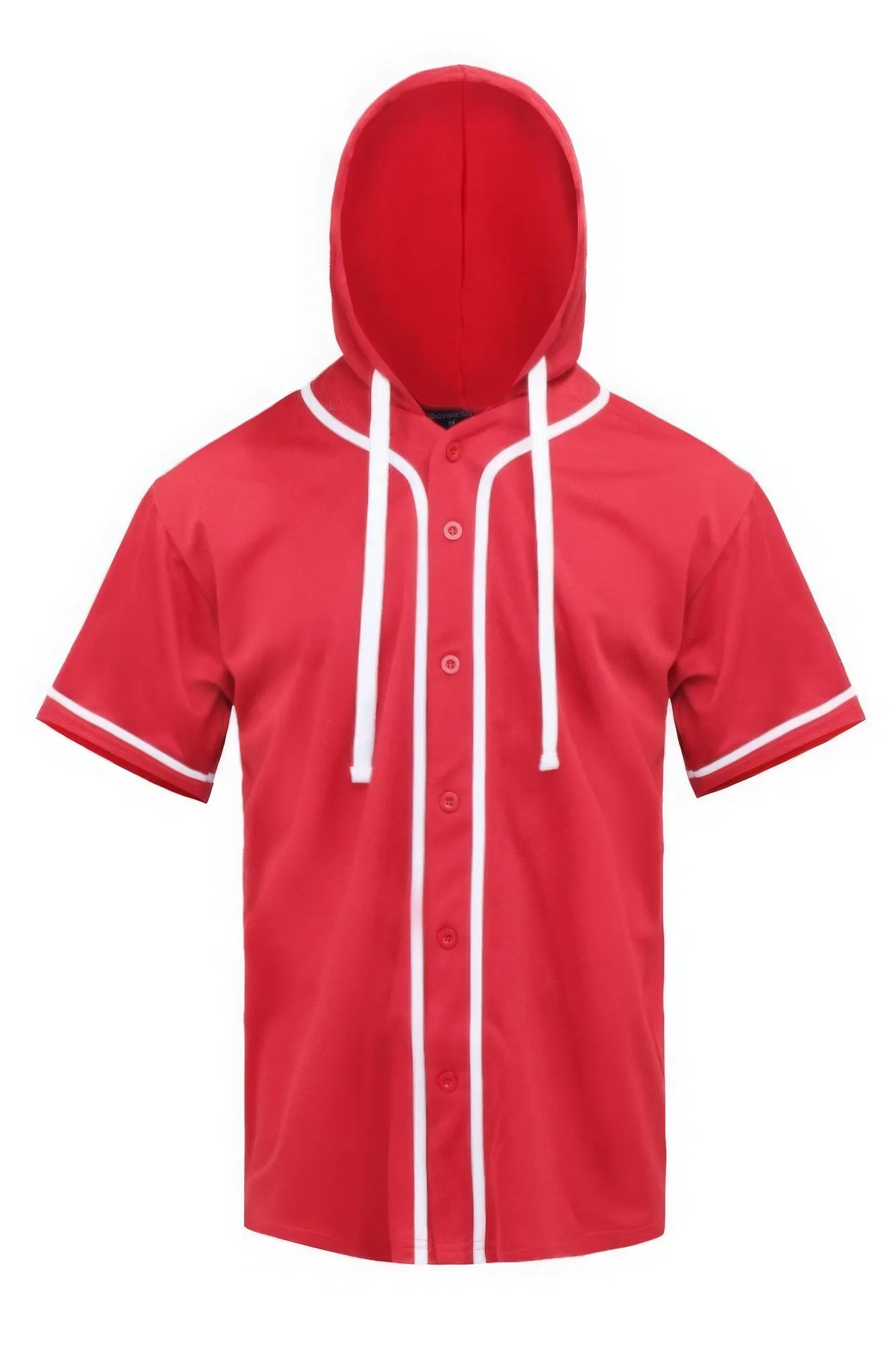 Men Hooded Baseball Jersey