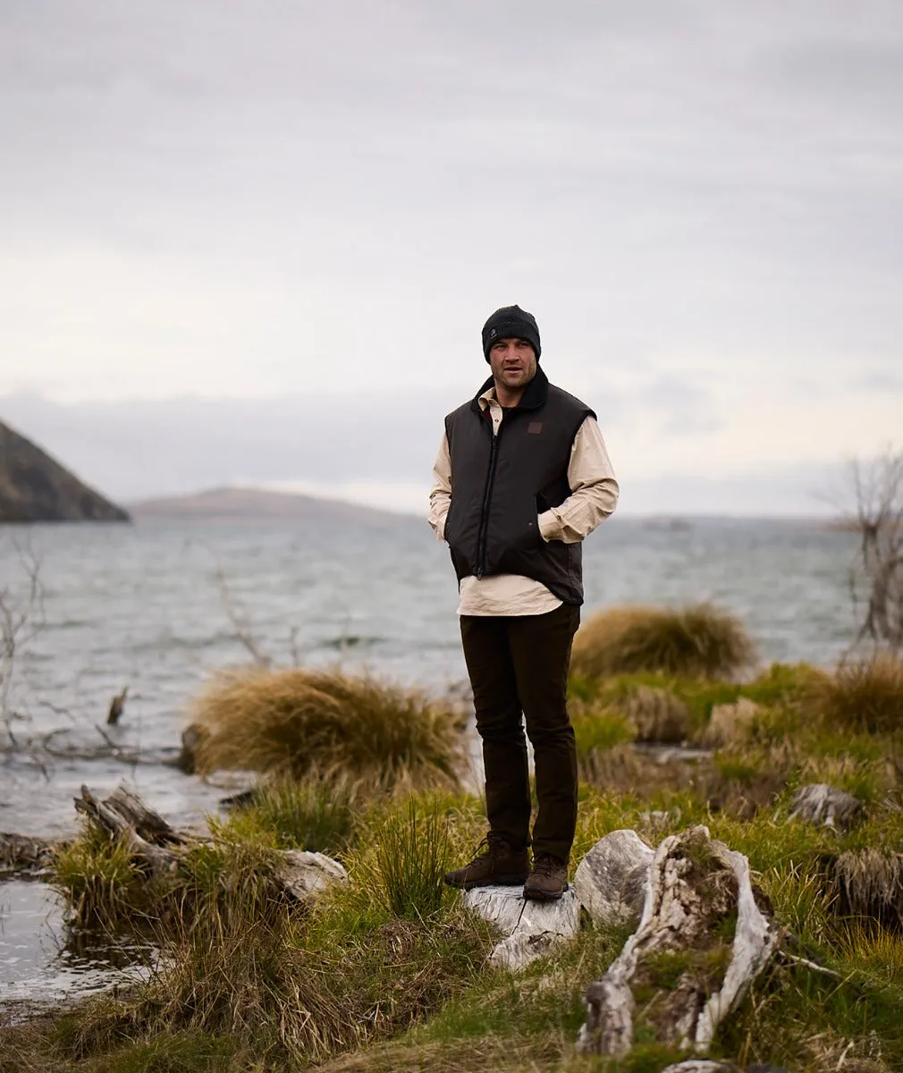 Men's Foxton Oilskin Vest with Wool Lining