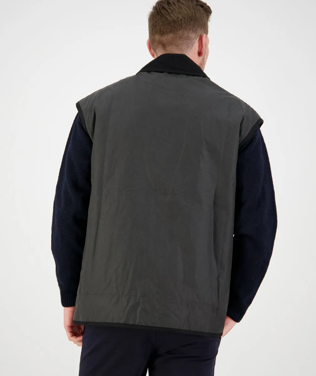 Men's Foxton Oilskin Vest with Wool Lining