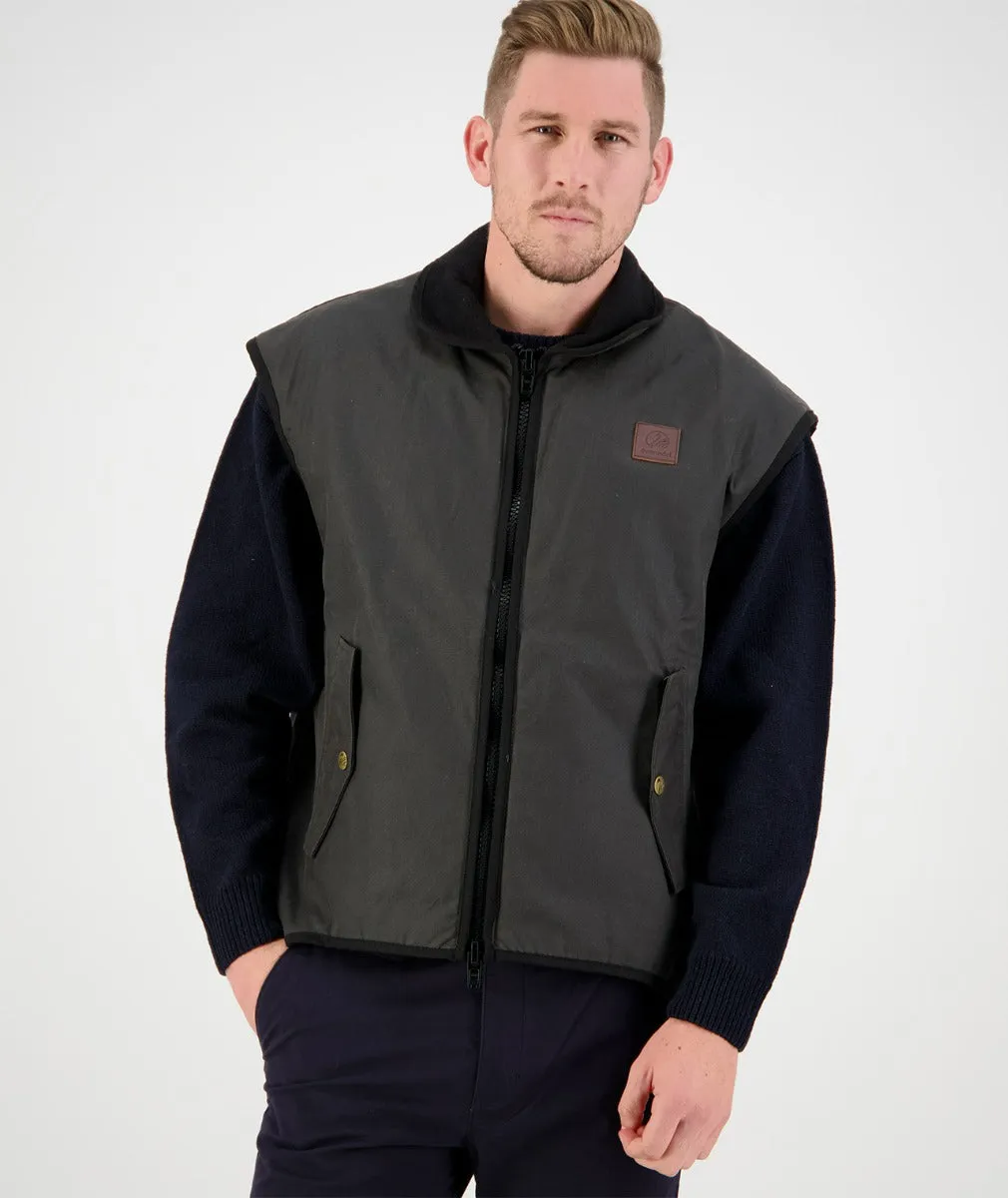 Men's Foxton Oilskin Vest with Wool Lining