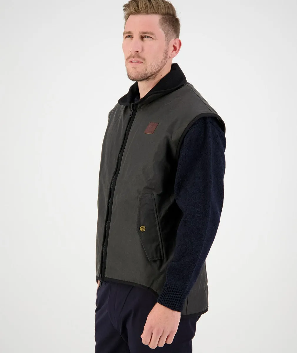 Men's Foxton Oilskin Vest with Wool Lining