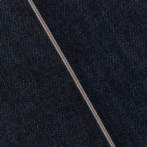 Night Navy Blue-White-Red 11 oz. Cotton Japanese Selvedge Denim Fabric