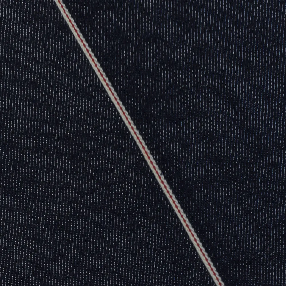 Night Navy Blue-White-Red 11 oz. Cotton Japanese Selvedge Denim Fabric