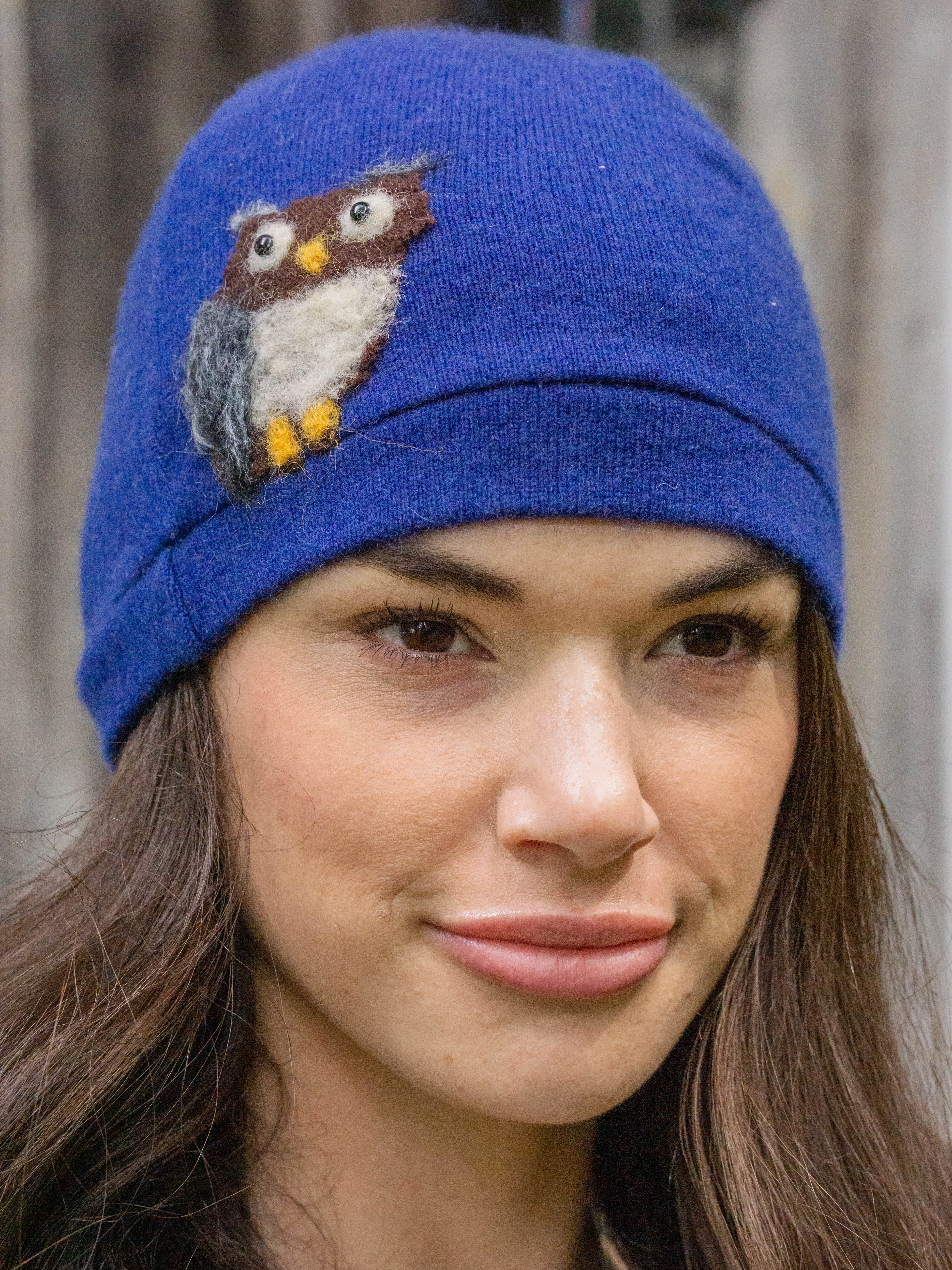 Owl Cashmere Hat - Adult/Big Kid