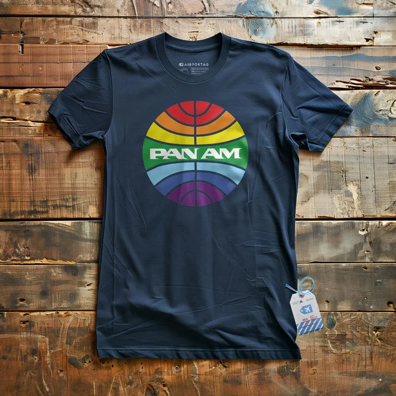 Pan Am Logo Rainbow - T-Shirt