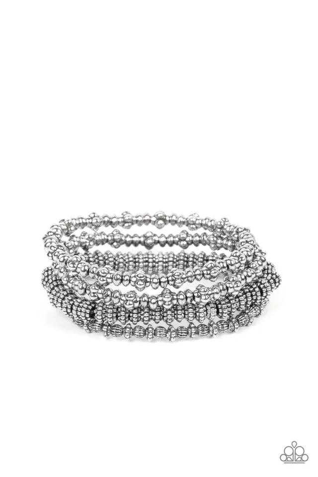 Paparazzi Bracelet ~ Country Charmer - Silver