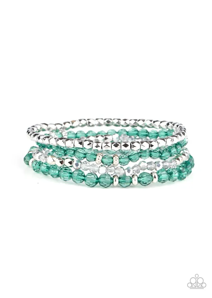 Paparazzi Bracelet ~ Crystal Crush - Green