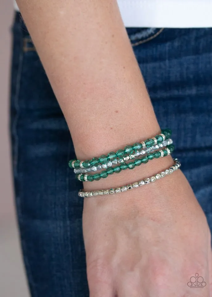 Paparazzi Bracelet ~ Crystal Crush - Green