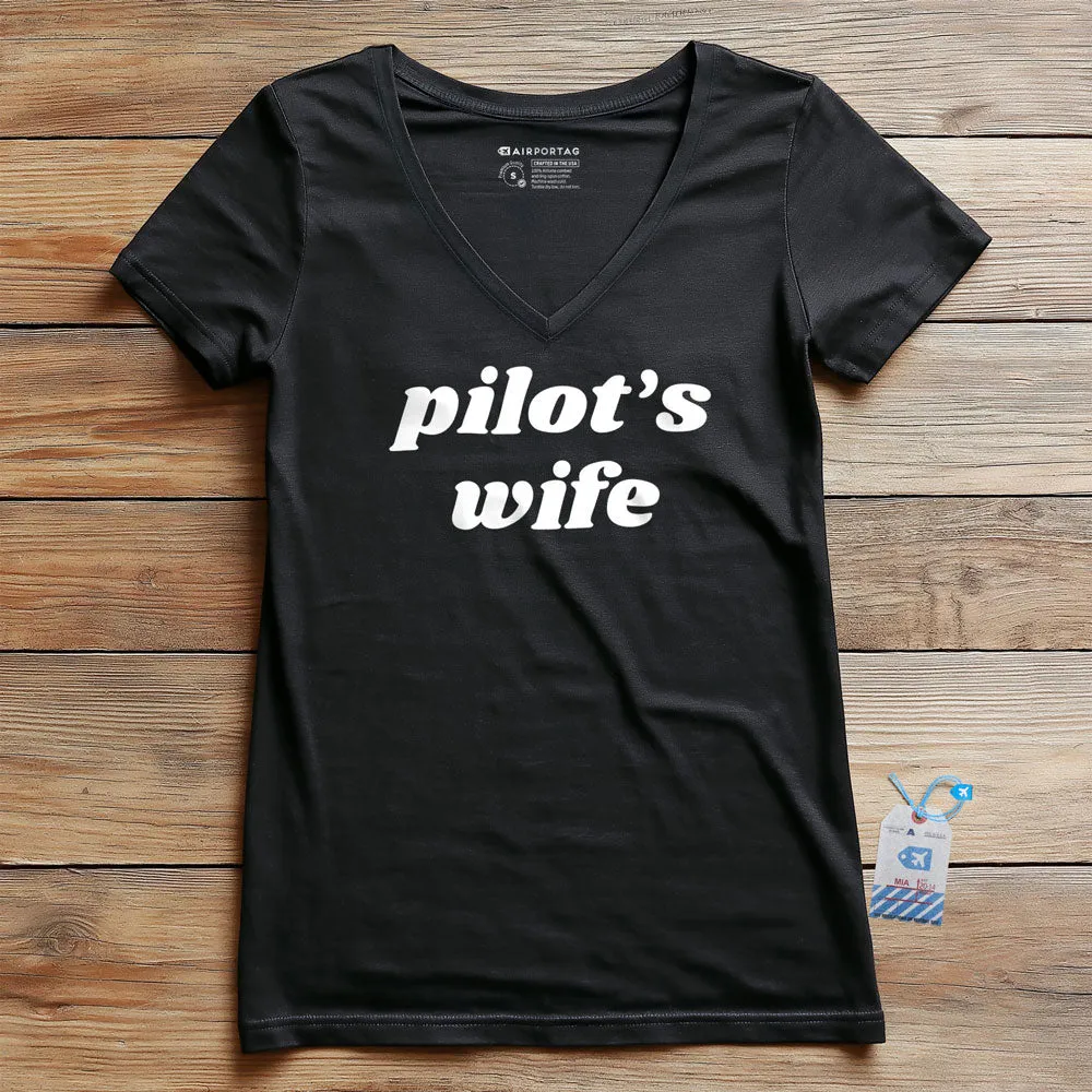 Pilot's Wife - Women's V-Neck T-Shirt