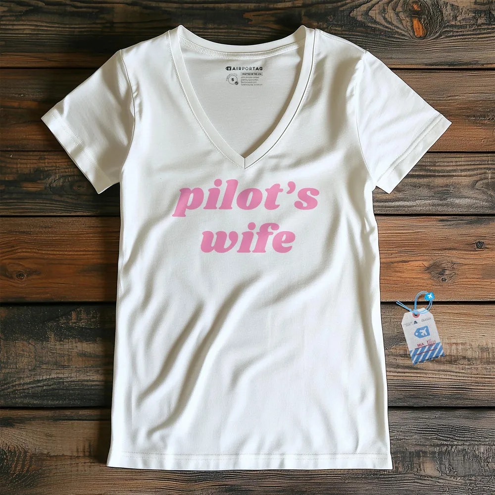 Pilot's Wife - Women's V-Neck T-Shirt