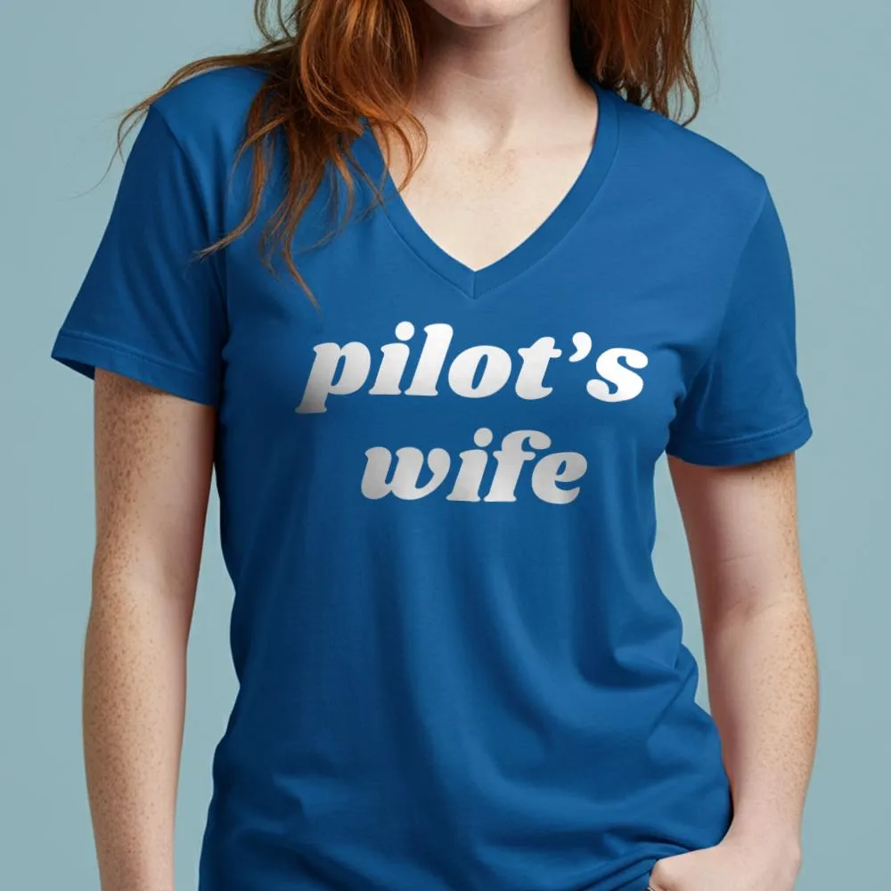 Pilot's Wife - Women's V-Neck T-Shirt