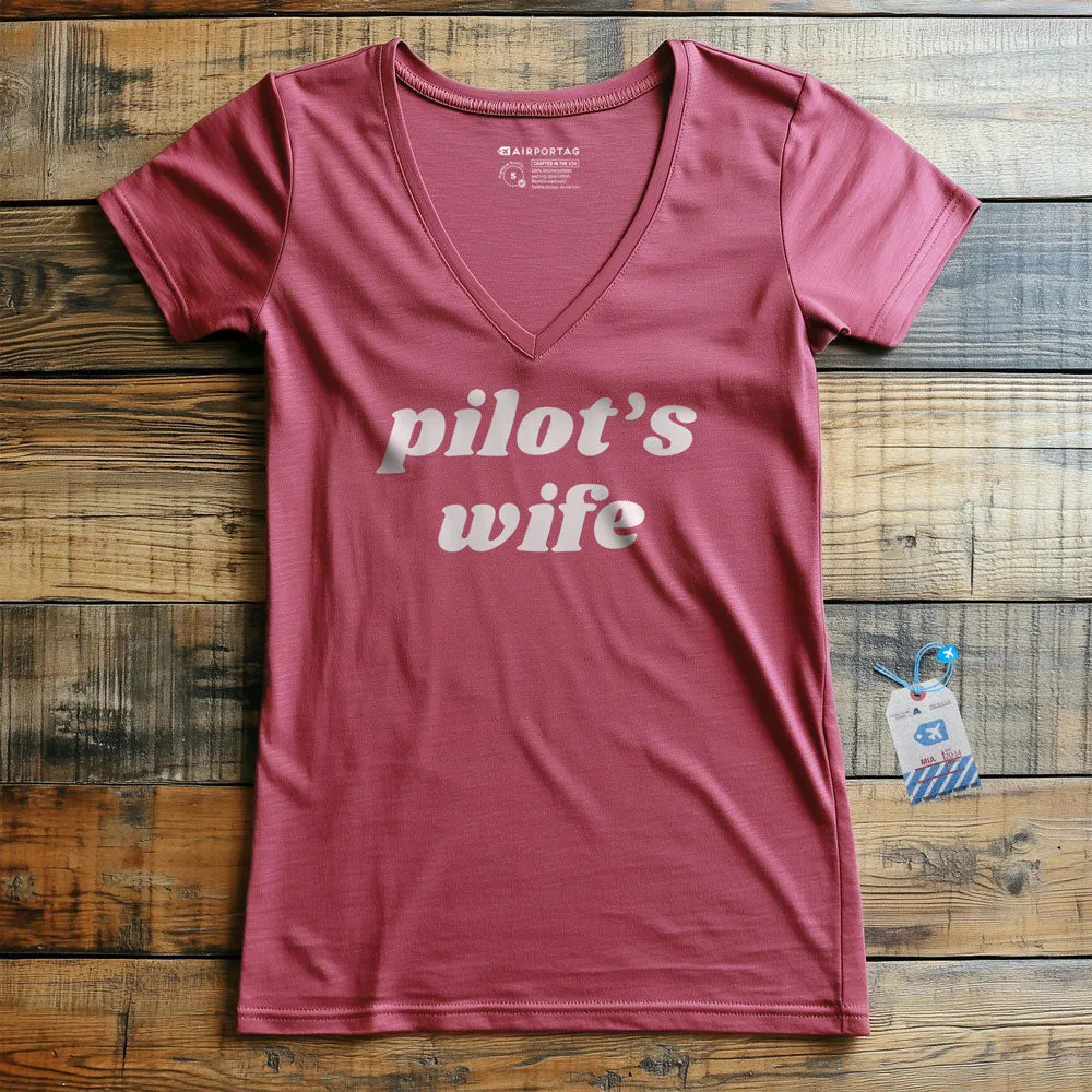 Pilot's Wife - Women's V-Neck T-Shirt