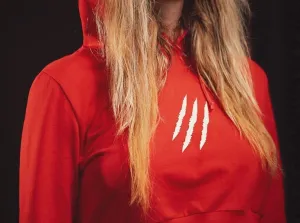 Red Street Cropped Hoodie