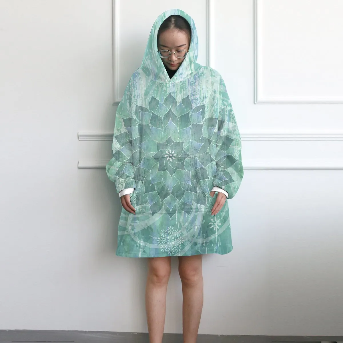 The Ocean Hues Wearable Blanket Hoodie